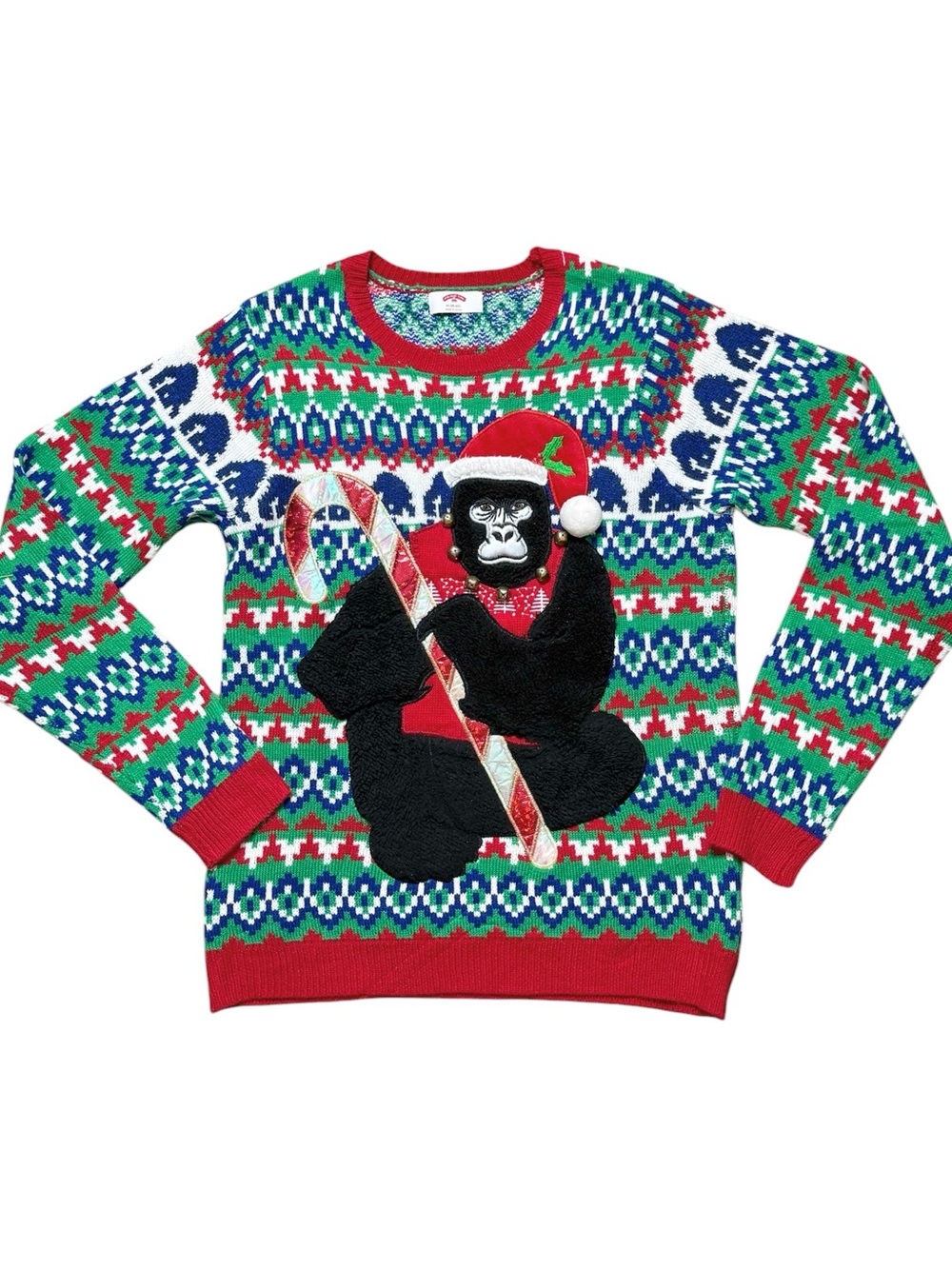 Gorilla Harambe Ugly Christmas Sweater Pullover Crewneck Unisex M Medium